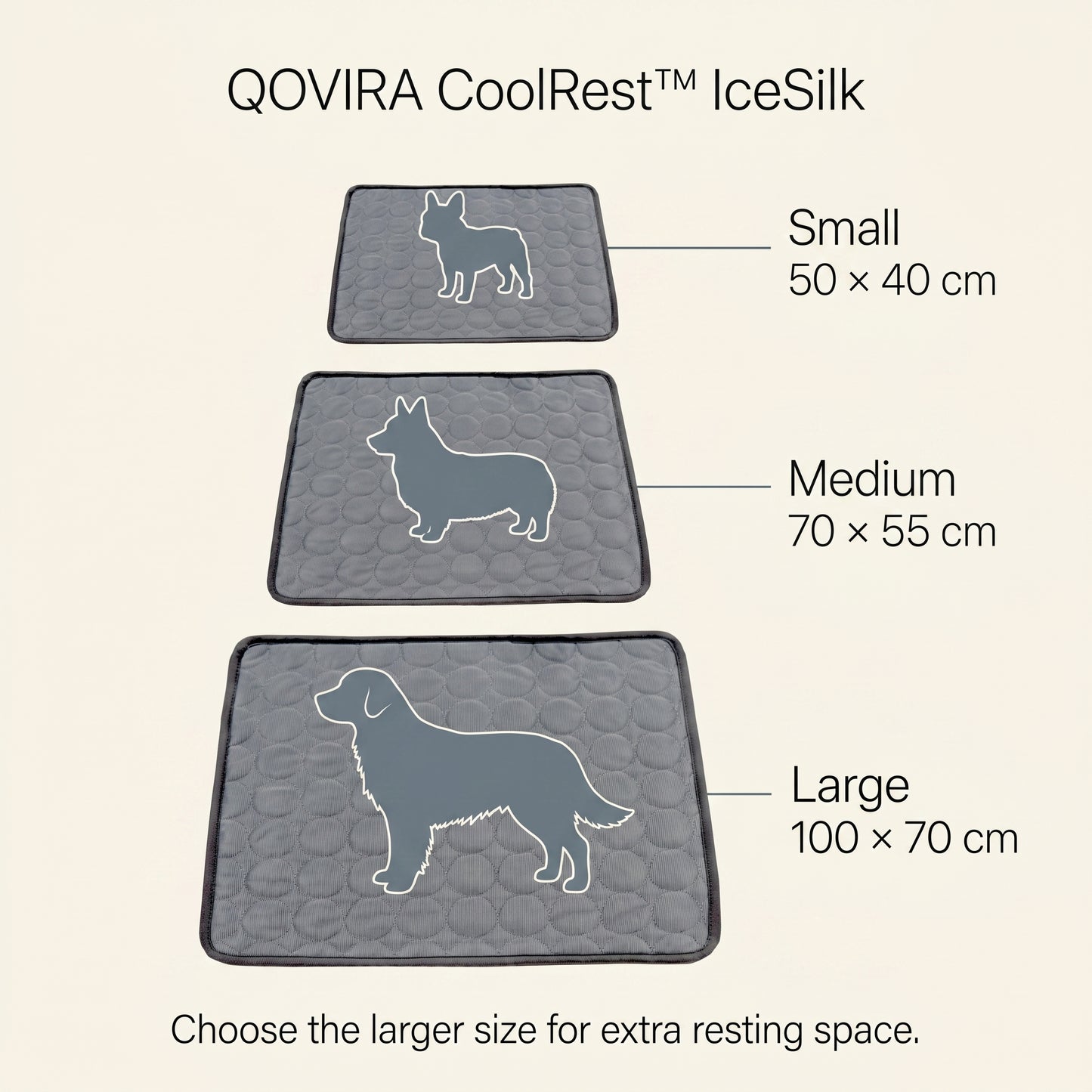 QOVIRA CoolRest™ IceSilk Premium Cooling Comfort for Dogs
